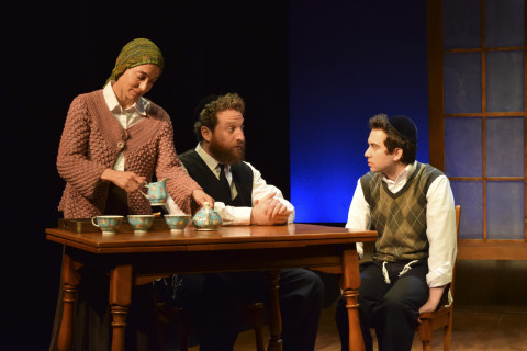 Ben Rosenbach, right, plays the title character, with Naama Potok and Nathan Kaufman as his parents in Florida Studio Theatre's "My Name is Asher Lev," based on the novel by Chaim Potok. PHOTO PROVIDED BY FST