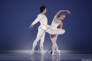 Ricardo Graziano and Danielle Brown of the Sarasota Ballet in George Balanchine's "Diamonds." The company, which has previously performed each of the three sections of Balanchine's "Jewels" separately, will present them all together as an alternative to Nutcracker programming during the 2016 holiday season. / Photo by Frank Atura