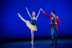 Ricardo Rhodes as El Capitan and Kate Honea as Liberty Bell in Balanchine's "Stars and Stripes." / Photo by Cliff Roles