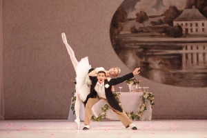 Juan Gil and Victoria Hulland in Sir Frederick Ashton's "A Wedding Bouquet." /Photo by Frank Atura