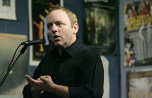 Best selling author Dennis Lehane reads from his novel "The Given Day," during a visit to Jackson, Miss., Oct. 14, 2008. (AP Photo/Rogelio V. Solis)