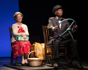 Carolyn Michel, left, as Miss Daisy, and Taurean Blacque as her driver, Hoke, in "Driving Miss Daisy" at Westcoast Black Theatre Troupe. DON DALY PHOTO/PROVIDED BY WBTT