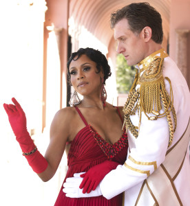 Deborah Cox as Josephine Baker and Mark Campbell as Prince Gustav VI of Sweden in Asolo Rep's production of "Josephine." John Revisky Photo/Asolo Rep, taken at The Ringling