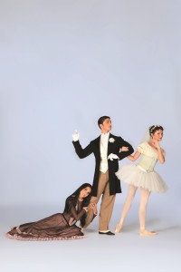Christine Peixoto, Juan Gill and Samantha Benoit of the Sarasota Ballet in Frederick Ashton's "A Wedding Bouquet." / Photo by Frank Atura