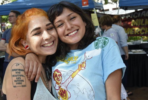 The Harvey Milk Festival 2015 held at Five Points Park on Saturday afternoon in Sarasota. Over a thousand people attended the event.  (May 16, 2015) (Herald-Tribune staff photo by Thomas Bender)