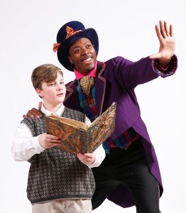 Judah Woomert, left, and Nathaneel Williams star in the Venice Theatre production of the new musical version of Roald Dahl's "James and the Giant Peach." (RENEE MCVETY PHOTO/VENICE THEATRE)