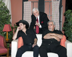 Rafael Petlock, left, Dan Higgs and Joseph Parra in "Sweeter Than Justice." COURTESY PHOTO