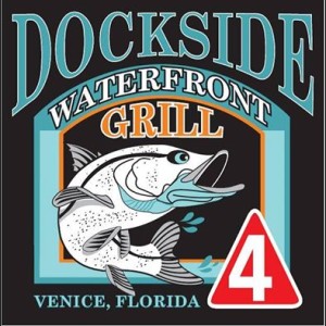 Dockside Waterfront Grill at Marker 4's new logo.