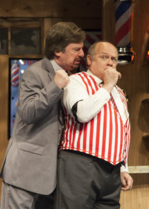 Scott Wakefield, left, and Joel Blum, play two members of a barbershop quartet debating their future in "The Fabulous Lipitones" at Florida Studio Theatre. MATTHEW HOLLER PHOTO/PROVIDED BY FST