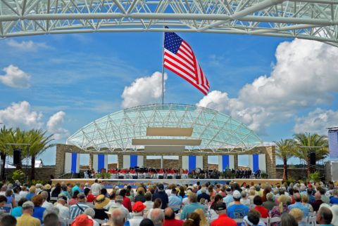 Over two thousand attended the dedication ceremony of the new Patriot Plaza, on Saturday at the Sarasota National Cemetery located in East Sarasota County. (June 28, 2014) Herald-Tribune Staff Photo by Thomas Bender)