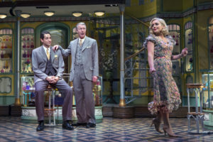 From left: Zachary Levi, Byron Jennings and Jane Krakowski in the Tony-nominated revival of "She Loves Me." (Sara Krulwich/The New York Times)