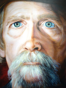 Dirce Kennedy's close-cropped painting of a man's face, "Inside," won third prize at the Art Center Sarasota's annual Florida Flavor exhibition. Juror Mark Ormond said that Kennedy met the challenge she set for herself in creating the man's expressive eyes. PHOTO PROVIDED BY ART CENTER SARASOTA.