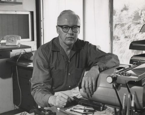 Author John D. MacDonald, the creator of 21 Travis McGee novels and dozens of others, would have turned 100 on July 24, 2016. PHOTO PROVIDED BY SARASOTA COUNTY HISTORICAL RESOURCES
