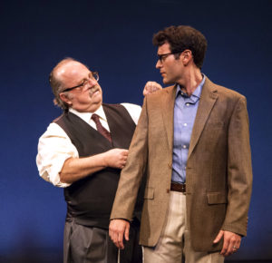 Eric Hoffmann, left, plays a tailor and numerous other characters, with Sid Solomon in the title role in James Sherman's "The God of Isaac" at Florida Studio Theatre. MATTHEW HOLLER PHOTO/FST
