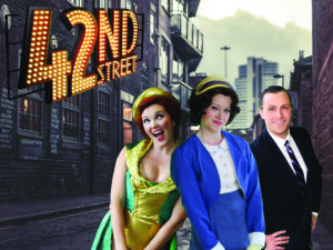Christina Capehart, left, Sarah Cassidy and Brian Chunn star in "42nd Street" at the Manatee Performing Arts Center. PHOTO PROVIDED BY MANATEE PLAYERS